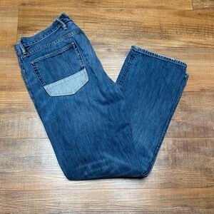 Gap straight leg blue denim jeans size 36 X 32